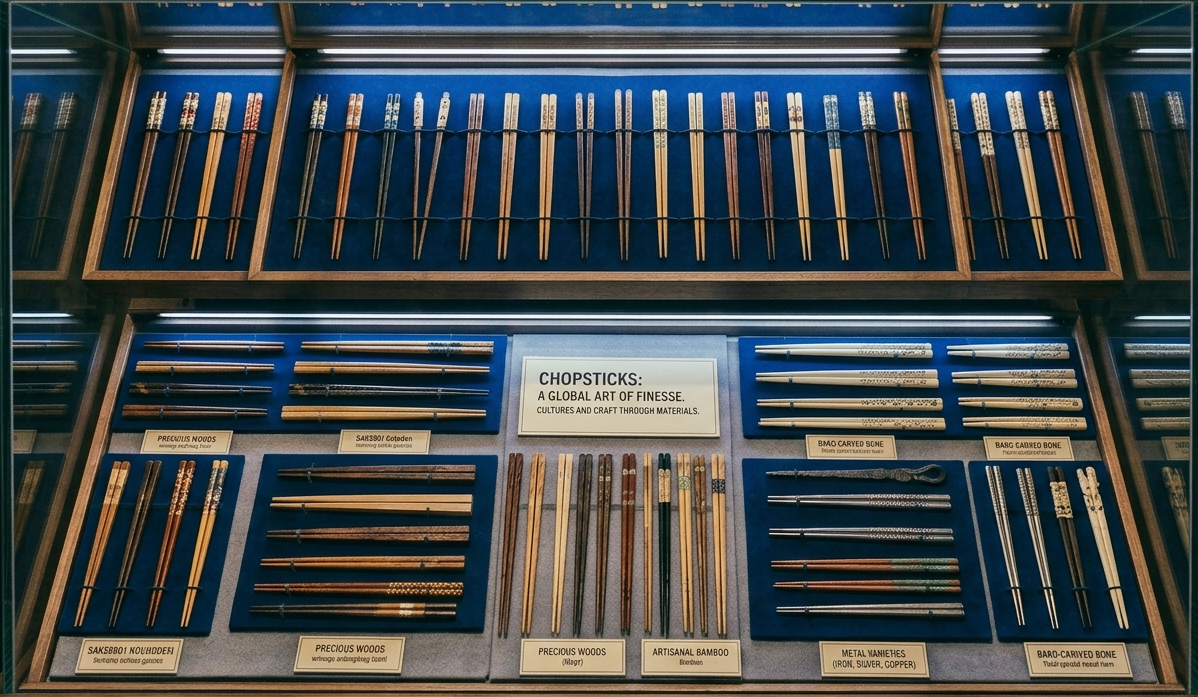 The museum has the largest collection of hand carved chopsticks in the UK.
